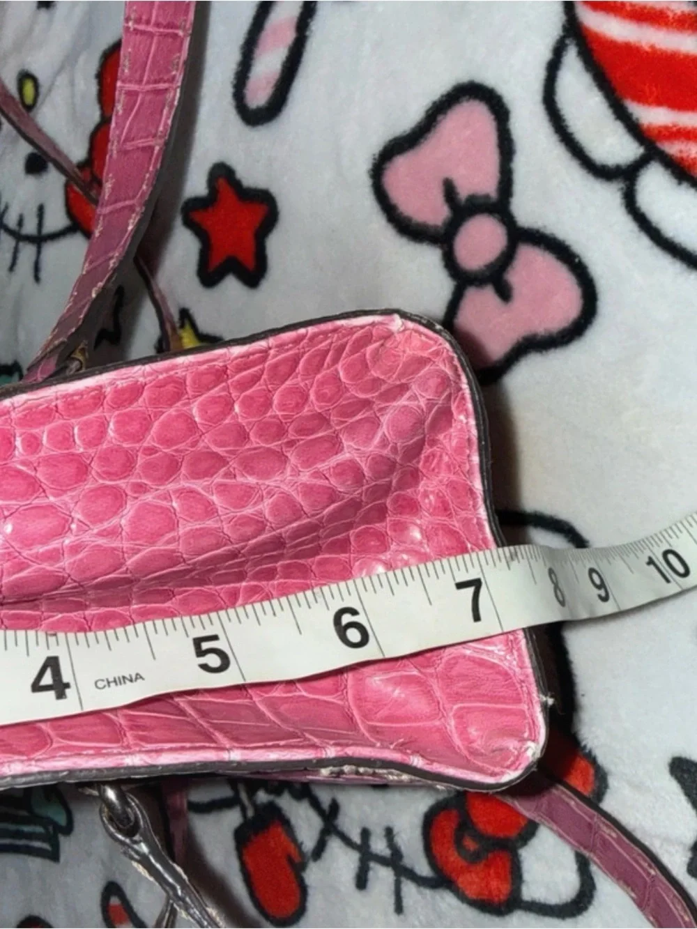Vintage Liz Claiborne Faux-Croc Shoulder Bag
